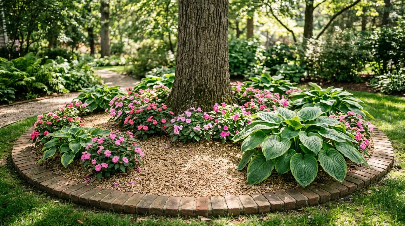 Rock Flower Bed Along the Foundation
